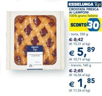 Esselunga ESSELUNGA Top CROSTATA FRESCA AI LAMPONI - torta, 550 g offerta