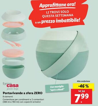 Forme Casa Portavivande a sfera ZERO