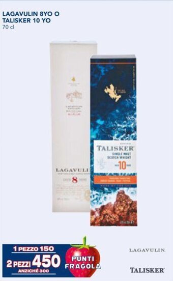 LAGAVULIN 8YO O TALISKER 10 YO 70 cl