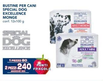 Esselunga BUSTINE PER CANI SPECIAL DOG EXCELLENCE MONGE conf. 12x100 g offerta