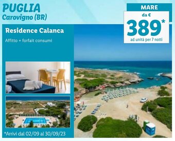 Lidl PUGLIA Carovigno (BR) Residence Calanca offerta