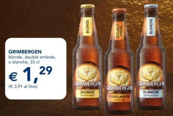 GRIMBERGEN blonde, double ambrée, o blanche, 33 cl