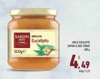 Conad MIELE EUCALIPTO SAPORI & IDEE CONAD 400 g offerta