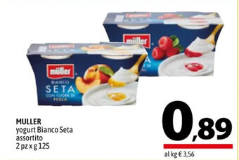A&O MULLER yogurt Bianco Seta assortito 2 pz x g 125 offerta