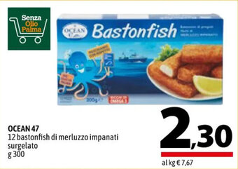 A&O OCEAN 47 12 bastonfish di merluzzo impanati surgelato g 300 offerta