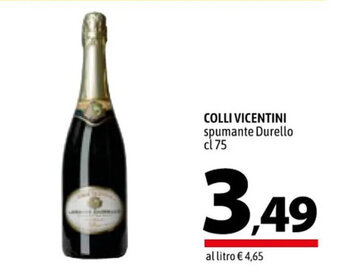 COLLI VICENTINI spumante Durello cl 75