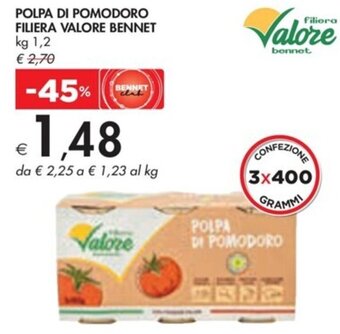 Bennet POLPA DI POMODORO FILIERA VALORE BENNET kg 1,2 offerta