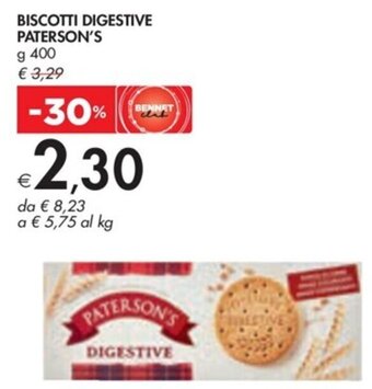 BISCOTTI DIGESTIVE PATERSON'S g 400