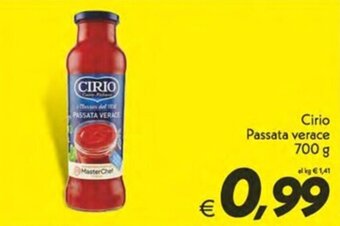Iper Super Conveniente Cirio Passata verace 700 g offerta