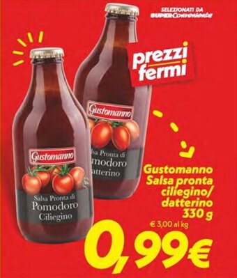 Gustomanno Salsa pronta ciliegino/ datterino 330 g