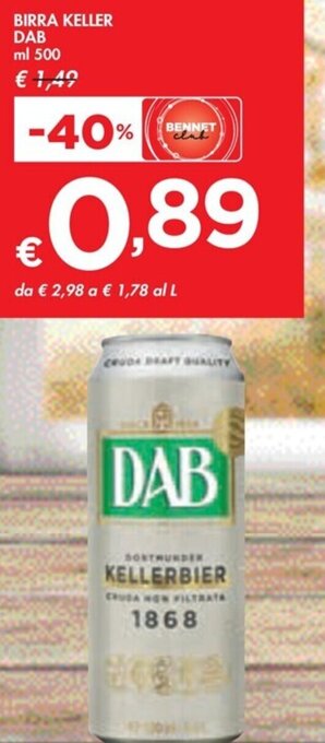 Bennet BIRRA KELLER DAB ml 500 offerta