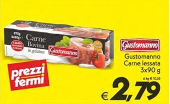 Iper Super Conveniente Gustomanno Carne lessata 3x90 g offerta