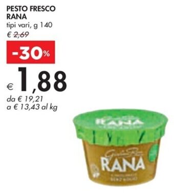 Bennet PESTO FRESCO RANA, g 140 offerta