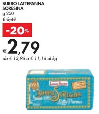 Bennet BURRO LATTEPANNA SORESINA g 250 offerta