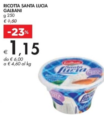 Bennet RICOTTA SANTA LUCIA GALBANI g 250 offerta