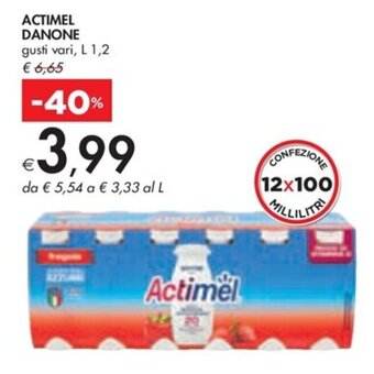 Bennet ACTIMEL DANONE, L 1,2 offerta