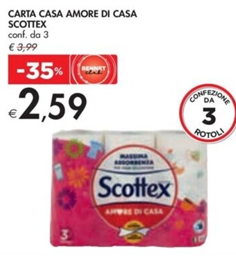 Bennet CARTA CASA AMORE DI CASA SCOTTEX conf. da 3 offerta