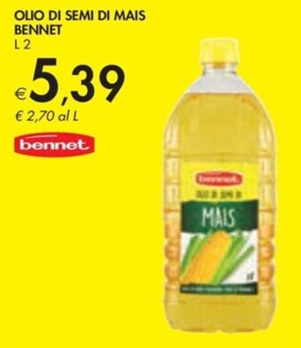 Bennet OLIO DI SEMI DI MAIS BENNET L2 offerta