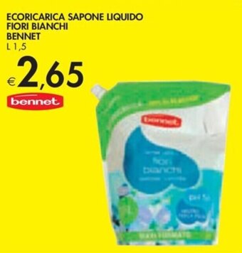 Bennet ECORICARICA SAPONE LIQUIDO FIORI BIANCHI BENNET L 1,5 offerta