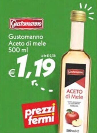 Iper Super Conveniente Gustomanno Aceto di mele 500 ml offerta