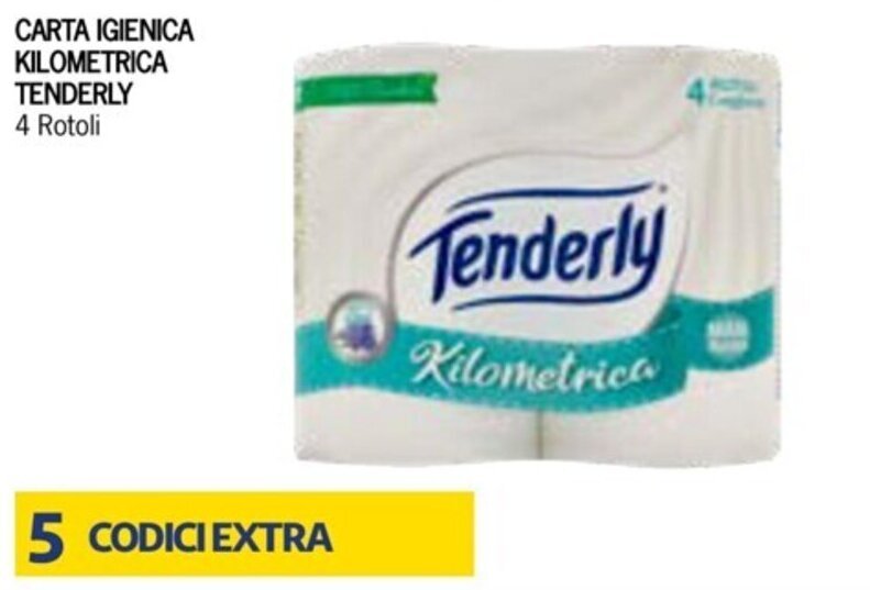 Bennet CARTA IGIENICA KILOMETRICA TENDERLY 4 Rotoli offerta