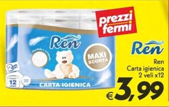 Iper Super Conveniente Ren Carta igienica 2 veli x12 offerta