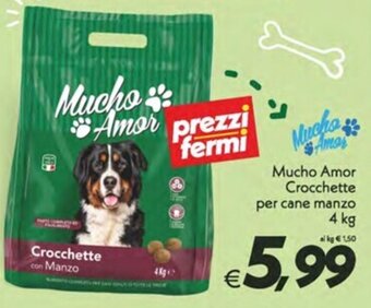 Iper Super Conveniente Mucho Amor Crocchette per cane manzo 4 kg offerta