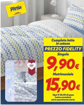 Completo letto in cotone Singolo