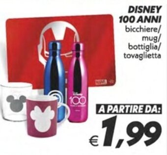 Iper Super Conveniente DISNEY 100 ANNI bicchiere/ mug offerta