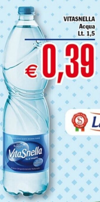 Conte Supermercati VITASNELLA Acqua Lt. 1,5 offerta