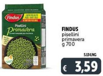 Deco Supermercati FINDUS pisellini primavera g 700 offerta