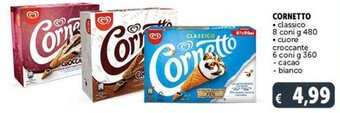 Deco Supermercati CORNETTO classico 8 coni g 480 offerta