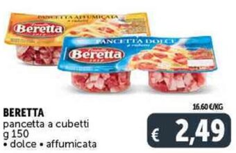 Deco Supermercati BERETTA pancetta a cubetti g 150 offerta