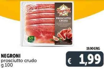 Deco Supermercati NEGRONI prosciutto crudo g 100 offerta