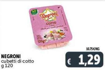 Deco Supermercati NEGRONI cubetti di cotto g 120 offerta