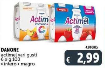 Deco Supermercati DANONE actimel vari gusti 6 x g 100 offerta