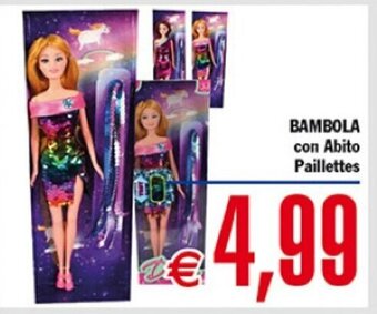 Conte Supermercati BAMBOLA con Abito Paillettes offerta
