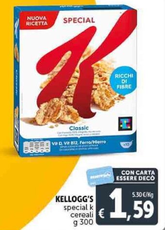 Deco Supermercati KELLOGG'S special k cereali g 300 offerta