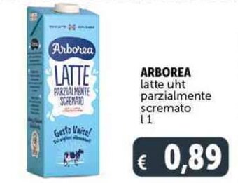 Deco Supermercati ARBOREA latte uht parzialmente scremato l 1 offerta