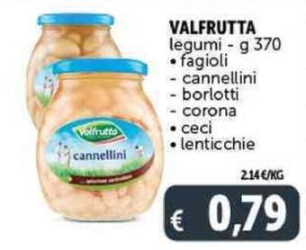 Deco Supermercati VALFRUTTA legumi g 370 offerta