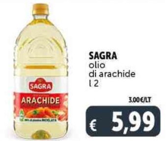 Deco Supermercati SAGRA olio di arachide l 2 offerta