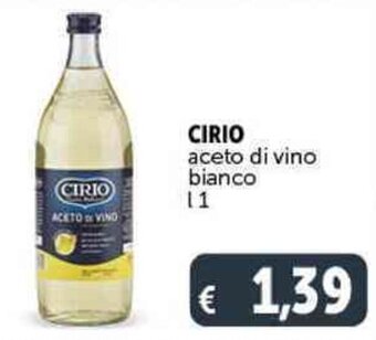 Deco Supermercati CIRIO aceto di vino bianco l 1 offerta