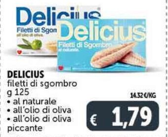 Deco Supermercati DELICIUS filetti di sgombro g 125 offerta