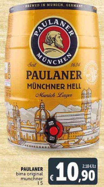 Deco Supermercati PAULANER birra original munchner l 5 offerta