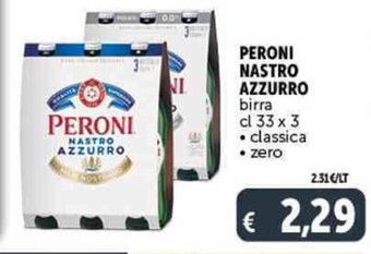 Deco Supermercati PERONI NASTRO AZZURRO birra cl 33 x 3 offerta