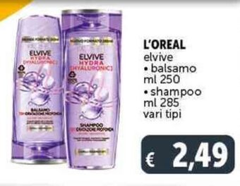 Deco Supermercati L'OREAL elvive balsamo ml 250 offerta
