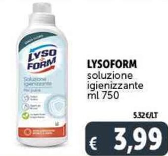 Deco Supermercati LYSOFORM soluzione igienizzante ml 750 offerta