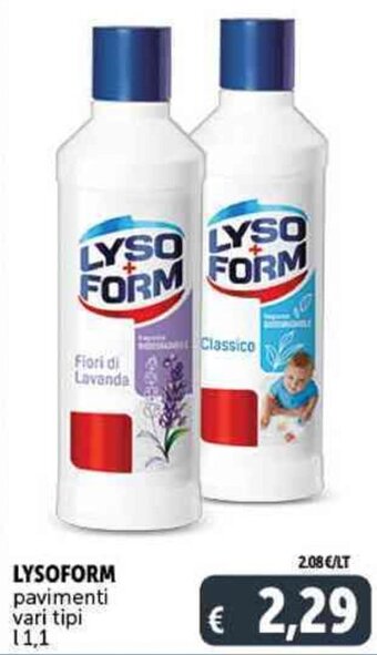 Deco Supermercati LYSOFORM pavimenti l 1,1 offerta