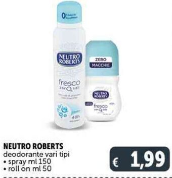 Deco Supermercati NEUTRO ROBERTS deodorante spray ml 150 offerta