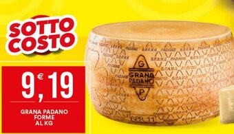 Vantaggio Cash&Carry GRANA PADANO FORME offerta